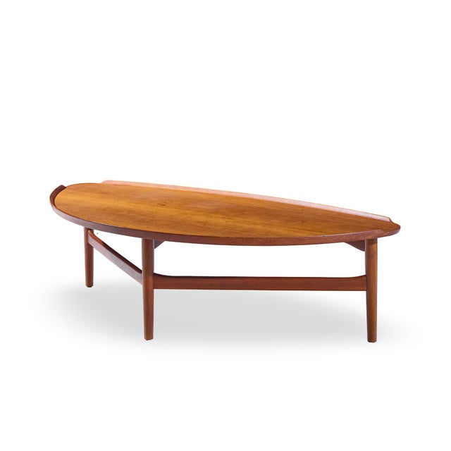 Brown Finn Juhl for Baker Model 521 Mid Century Danish Teak Coffee Table For Sale - Image 8 of 9