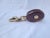 Choice marine block by Merriman of Boston. Rosewood with highly polished brass pulley, pins, shackle, and badges with...