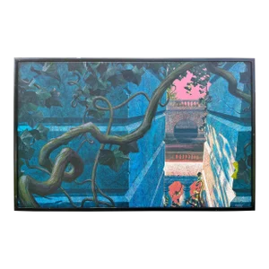 "Nîmes 49" Large Oil Painting by George Kozmon, 1989