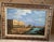 Textile 1960s Large Framed Venice Gondola Original Oil Painting on Canvas For Sale - Image 7 of 13
