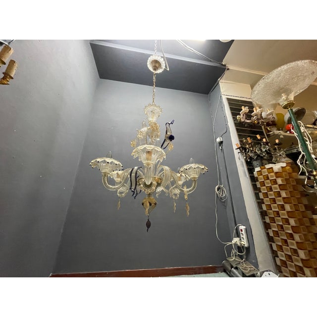 Venetian Murano Glass Chandelier, 1960s For Sale - Image 16 of 18