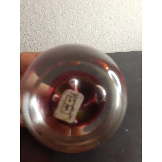 Signed 17/1000 Caithness Scotland 1975 Space Rose Paperweight For Sale - Image 4 of 6