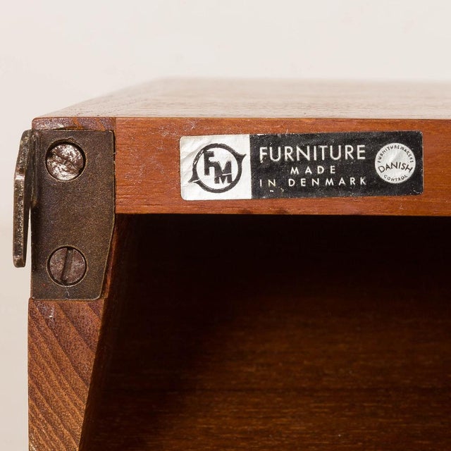 Teak Wall Unit with Desk by Kai Kristiansen for FM Mobler, 1960s, Set of 9 For Sale - Image 16 of 17