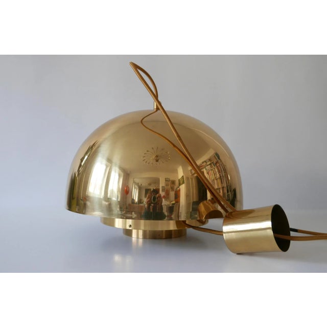 German Brass Pendant Lamp from Vereinigte Werkstätten Collection, 1960s For Sale - Image 13 of 17