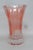 Peach Pink Pressed Glass Vase Wide Opening 10 Panel Ribbed Design Vintage 4756b For Sale - Image 12 of 12