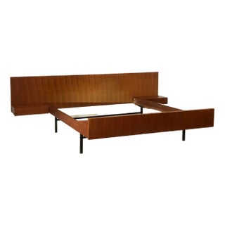 French Modernist Double Bed attributed to Joseph-André Motte, 1950s For Sale