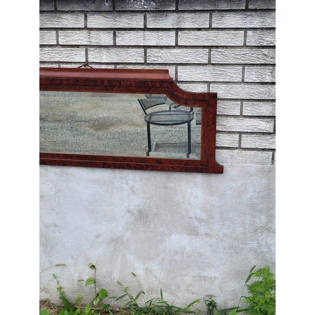19th Century French Empire Walnut Figure Vener Hallway Wall Mirror. For Sale In Philadelphia - Image 6 of 18