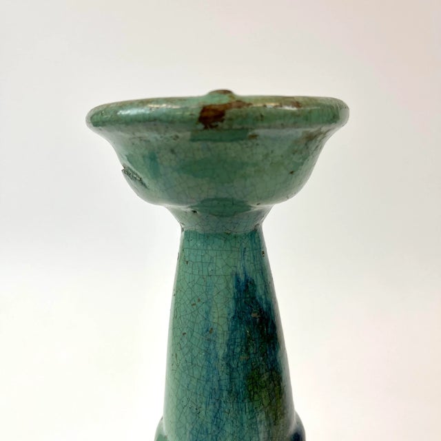 Chinese 19th Century Chinese Ceramic Oil Lamp For Sale - Image 3 of 8