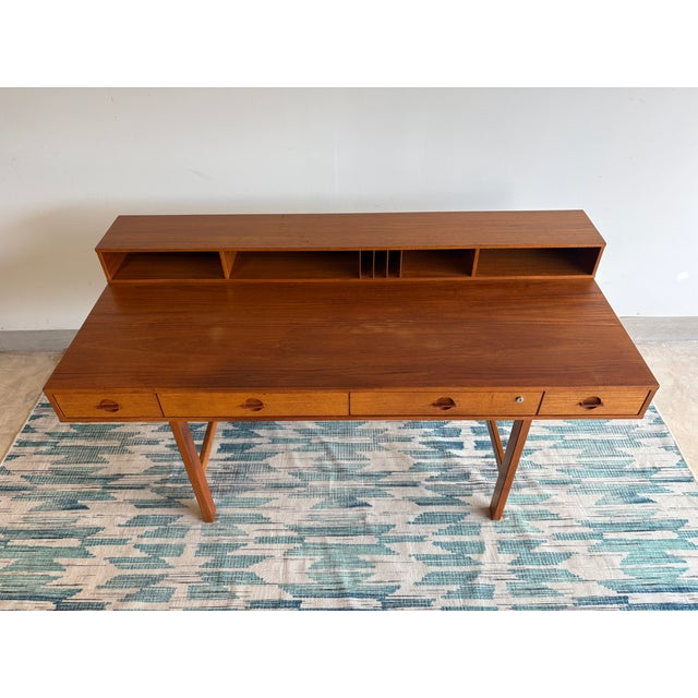 Lovig Design 1960s Mid-Century Modern Danish Teak Flip-Top Desk by Peter Løvig Nielsen For Sale - Image 4 of 18
