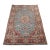 Traditional Red & Blue Geometric Floral Medallion Wool Area Rug Carpet 4 X 7' For Sale