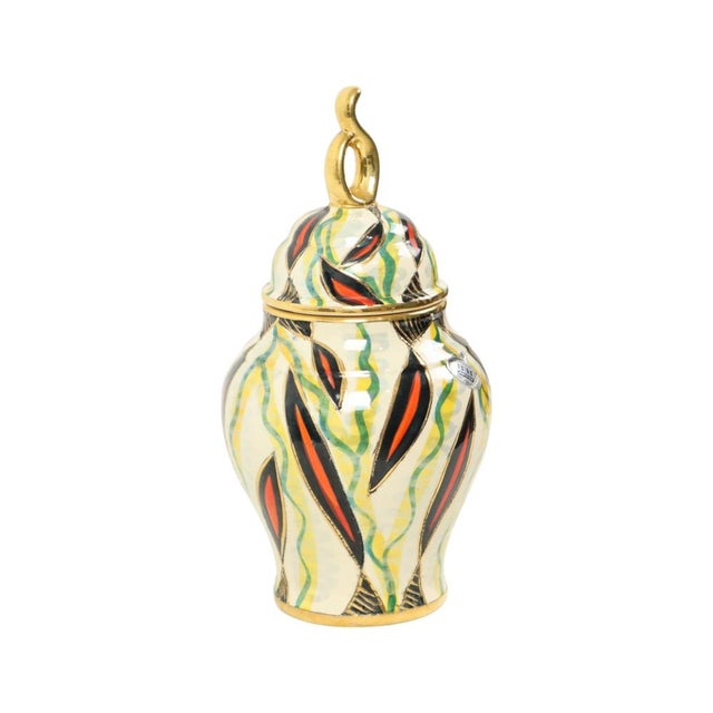 Jupiter Lidded Vase by H. Bequet, 1950s For Sale - Image 3 of 14