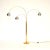 Vintage Italian Arc Floor Lamp in Brass and Chrome, 1970s For Sale - Image 9 of 9