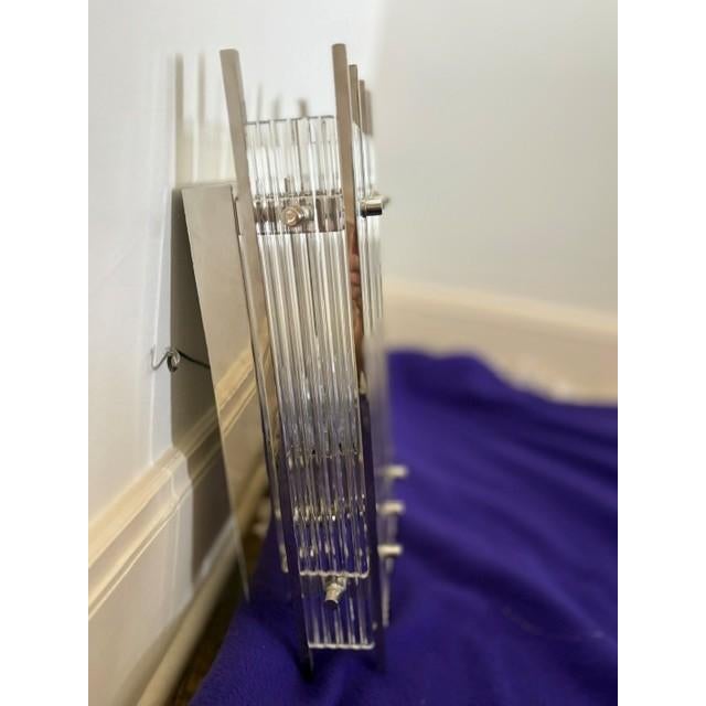 Restoration Hardware Restoration Hardware San Marco Rectangular Sconce in Polished Nickel Large For Sale - Image 4 of 5