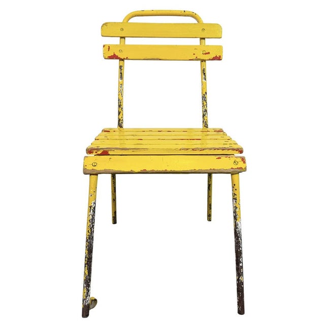 Vintage Industrial Yellow Chair, 1960s For Sale - Image 16 of 16