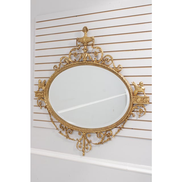 Age: Approx: 25 Years Old Details: 9D Gold Neoclassical Design Beveled Glass High Quality Construction Horizontal Mount...