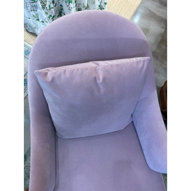 Velvet Chaise in Lavender For Sale In Mobile - Image 6 of 12