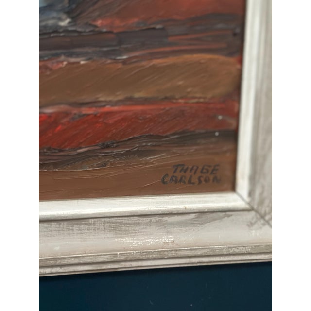 Thage Carlson, Rustic Landscape, 1960s, Oil on Panel For Sale - Image 8 of 18