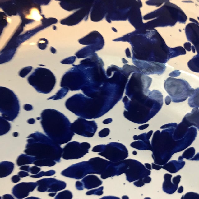 1990s Blue and White Pitcher and Bowl - 2 Piece Set For Sale - Image 9 of 12