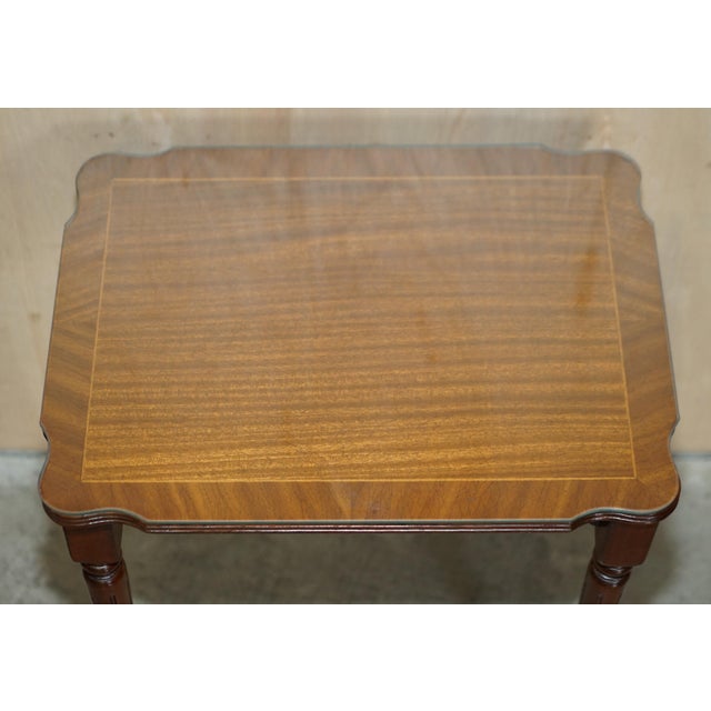 Vintage French Empire Flamed Mahogany Nesting Tables, Set of 3 For Sale - Image 12 of 18