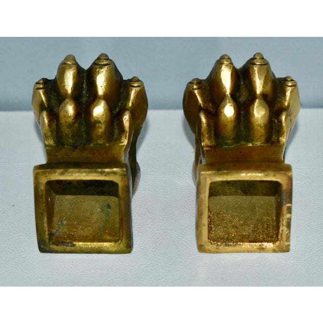 Antique French Empire Brass Claw Feet Ormolu For Sale - Image 10 of 12