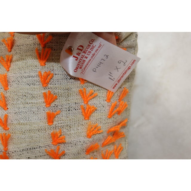 Colorful Flaring Wool Modern Kilim Pillow For Sale - Image 4 of 5