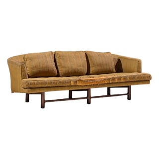 Edward Wormley for Dunbar Model 5244 Mid Century Mahogany Sofa For Sale