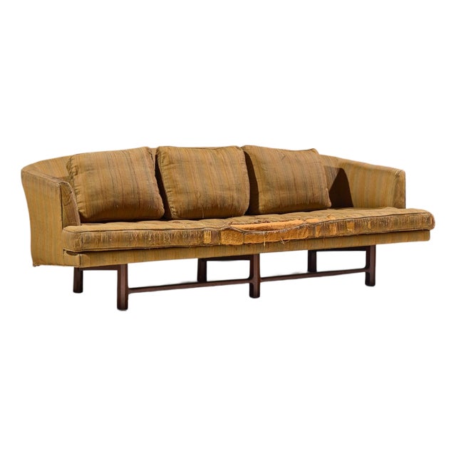 Edward Wormley for Dunbar Model 5244 Mid Century Mahogany Sofa For Sale