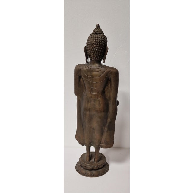 Nepalese Artist, Large Figure of the Buddha, Late 19th Century, Bronze For Sale - Image 5 of 13