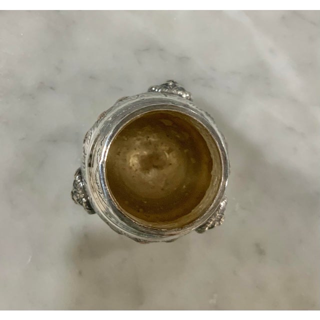 Silver Vintage English Silverplate Hand-Chased Lion-Footed Sugar Caster / Muffineer / Sugar Shaker #22 - Cottagecore, Collectible, Sheffield - See Pics For Sale - Image 8 of 9