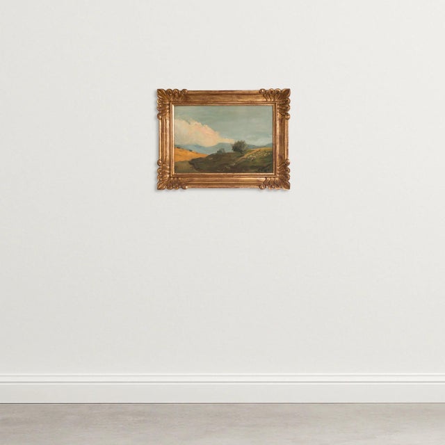 Shepherd and Flock in a Mountain Landscape, 1890s, Oil Painting on Canvas, in Good conditions. Designed 1890 to 1919