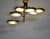 Six Disc Brass and Glass Ceiling Lamp from Stilnovo, Italy, 1950 For Sale - Image 9 of 14