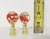 Blown glass Murano Deep Orange/Red Swirl Table Lamp Finials in Polished Brass Bases. 2" tall and 1" wide. Fits any...