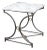 French Mid-Century Steel and Bronze Console Table with White Veined Marble Top For Sale