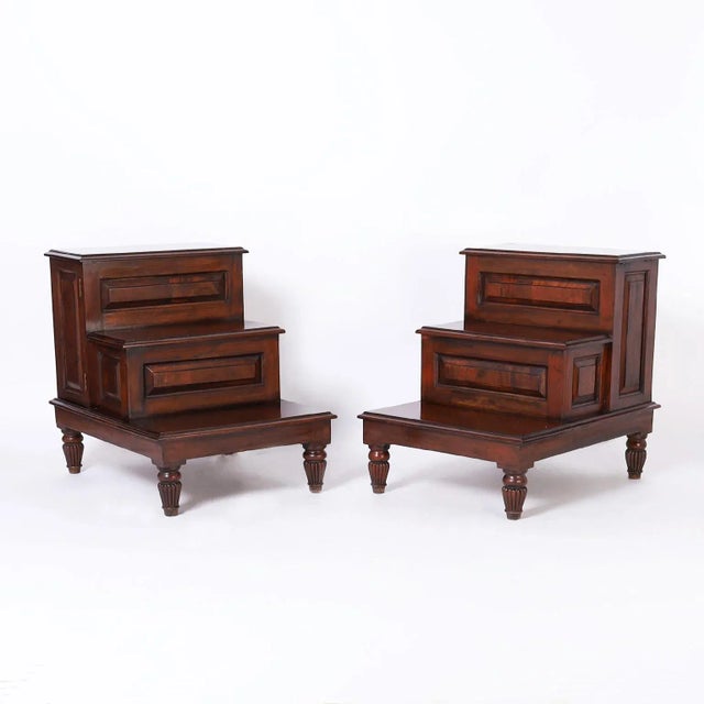 Antique British Colonial Step Down Stands or Tables For Sale - Image 10 of 10