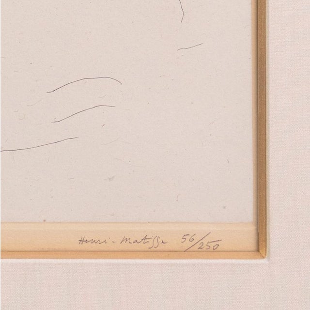 Modern 'Nu Pour Cleveland' After Henri Matisse, 1932, Chine-Collé Etching, 56/250, Artist Signed For Sale - Image 3 of 8