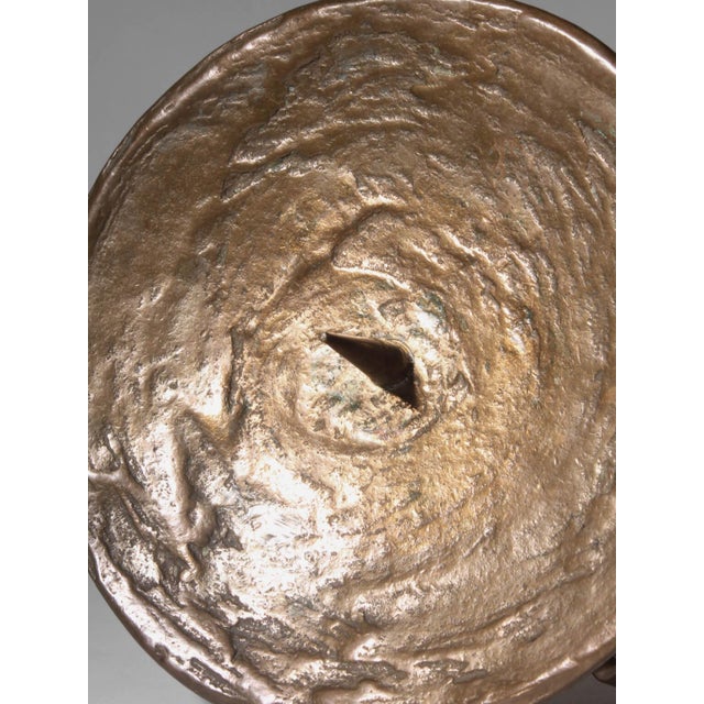 Vintage Brutalist Bronze Candleholder, 1960s, in Flawless conditions. Designed 1960 to 1969
