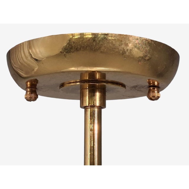 Edward Wormley Attr., Large Perforated Chandelier, Brass, Lacquered Metal, Usa, 1950s For Sale - Image 11 of 12