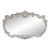 1960s Rococo Revival Wall Mirror Newly Painted in Swedish Gustavian Style Linen White and Light Blue For Sale