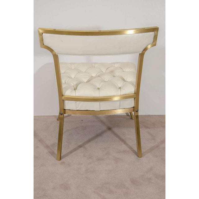 White and Brass Chairs by William "Billy" Haines - Set of 4 For Sale In Dallas - Image 6 of 8