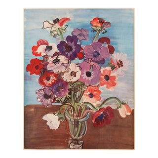 1940s After Raoul Dufy "Bouquet", First Edition Period Swiss Offset Lithograph For Sale