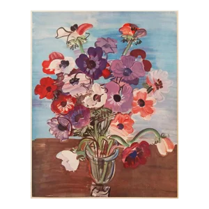 1940s After Raoul Dufy "Bouquet", First Edition Period Swiss Offset Lithograph