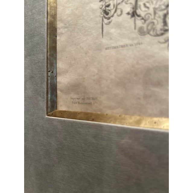Paper Antique French Framed Engraving For Sale - Image 7 of 17