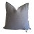 Stone Washed French Linen Accent Pillow in Castor With Insert For Sale