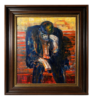 J. Grandjean, De Denker, Oil Painting