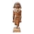 Antique Painted Metal Statue of an Egyptian Pharoah For Sale