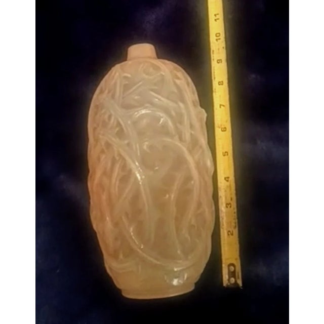 René Lalique Rare Antique René Lalique Amber Yellow "Ronces" Glass Vase - Circa 1921 (Model 946) For Sale - Image 4 of 8