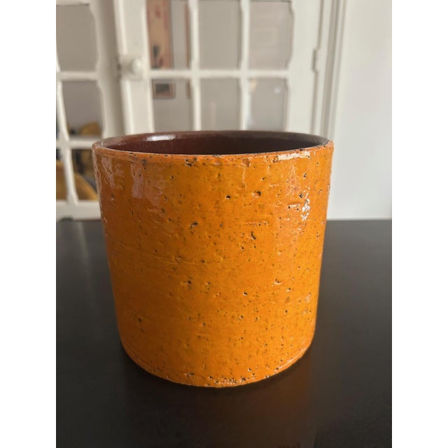 Handcrafted ceramic roller vase in the style of Georges Jouve, 1950s/60s This piece is designed in the style of the...