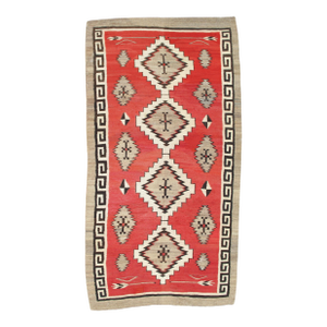 Authentic Navajo Rug c.1920 – Handwoven Native American Textile Geometric Design