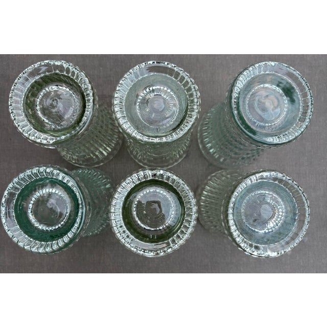Transparent Vintage Jeanette Glass Co. Rippled Soda Shop Glasses Ice Cream Sundae, Root Beer Float & Fountain Glasses - Set of 6 For Sale - Image 8 of 12