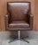 1 of 3 hand dyed vintage heritage brown leather aviator office chairs with aluminium riveted frames This sale is for one...